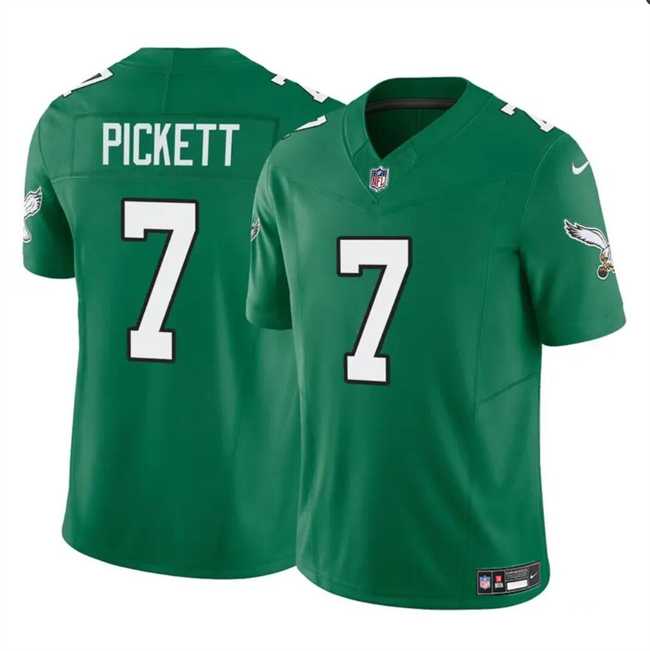 Men & Women & Youth Philadelphia Eagles #7 Kenny Pickett Green 2023 F.U.S.E Throwback Vapor Untouchable Limited Stitched Jersey